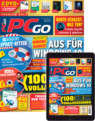 PCgo Premium Gold mit drei DVD's (Heft-Themen-DVD, Spielfilm Film-DVD und Spezial-Themen DVD) in jeder Ausgabe und eine Prämie Ihrer Wahl