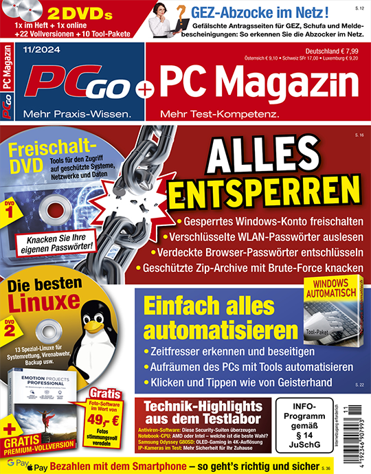 PCgo Print-Abo - Wählen Sie jetzt aus drei verschiedenen Varianten (DVD, Premium Gold oder XXL)