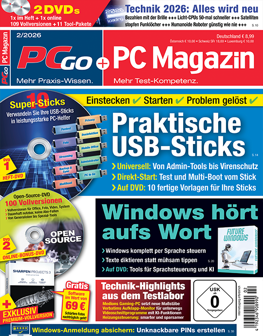 PC Magazin Print-Abo - Wählen Sie jetzt aus drei verschiedenen Varianten (DVD, Super Premium oder XXL)